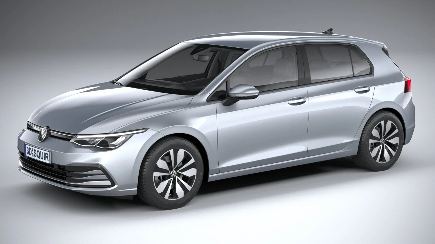 Volkswagen Golf LIFE 2023 3D Model .c4d .max .obj .3ds .fbx .stl .blend 