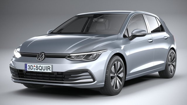 Volkswagen Golf LIFE 2023 3D Model in Compact Cars 3DExport