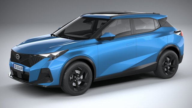 GAC GS3 2023 3D Модель .c4d .max .obj .3ds .fbx .stl .blend 