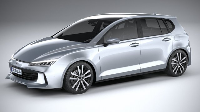Generic Hatchback v1 2022 LowPoly 3D 模型 .c4d .max .obj .3ds .fbx .stl .blend 