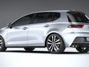 Generic Hatchback v1 2022 LowPoly 3D Model