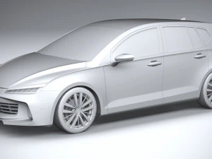 Generic Hatchback v1 2022 LowPoly 3D Model