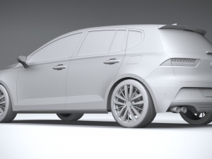 Generic Hatchback v1 2022 LowPoly 3D 模型