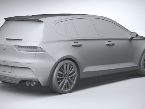Generic Hatchback v1 2022 LowPoly 3D 模型