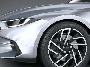 Generic Sedan v1 2022 LowPoly Modello 3D