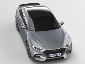 Generic Sedan v1 2022 LowPoly Modello 3D