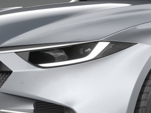 Generic Sedan v1 2022 LowPoly Modello 3D