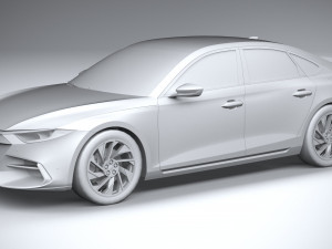 Generic Sedan v1 2022 LowPoly Modello 3D