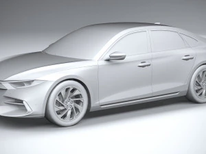 Generic Sedan v1 2022 LowPoly 3D Model