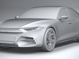 Generic Sedan v1 2022 LowPoly Modello 3D
