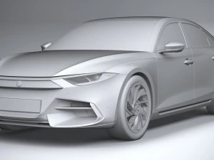 Generic Sedan v1 2022 LowPoly 3D Model