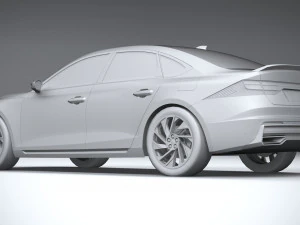 Generic Sedan v1 2022 LowPoly 3D Model