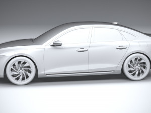 Generic Sedan v1 2022 LowPoly Modello 3D