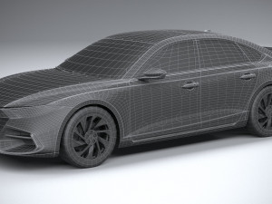 Generic Sedan v1 2022 LowPoly Modello 3D