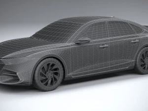 Generic Sedan v1 2022 LowPoly 3D Model