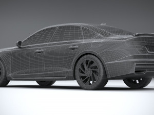 Generic Sedan v1 2022 LowPoly Modello 3D