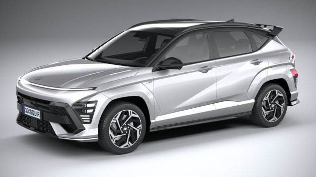 Hyundai Kona N Line 2024 3D Модель .c4d .max .obj .3ds .fbx .stl .blend 