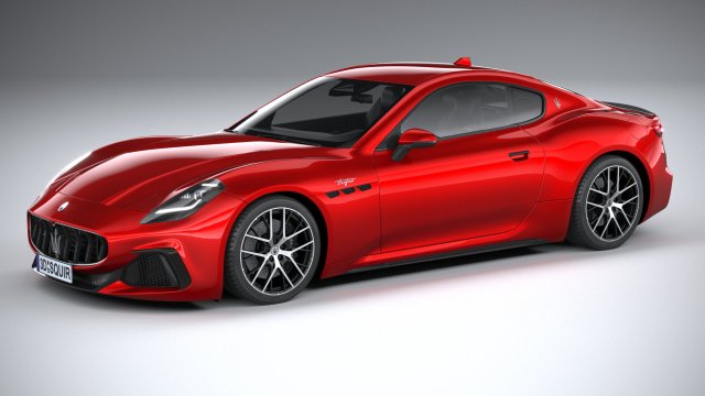 Maserati GranTurismo Trofeo 2023 3D Model .c4d .max .obj .3ds .fbx .stl .blend 