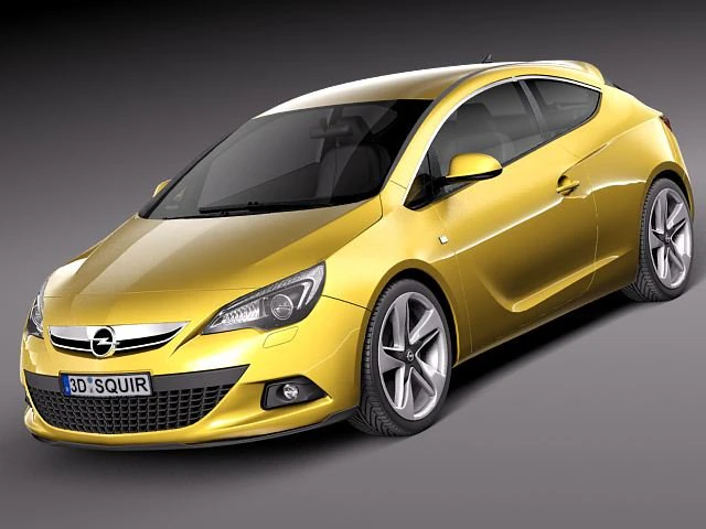 Opel Astra GTC 2012 3D Model .c4d .max .obj .3ds .fbx .stl .blend 