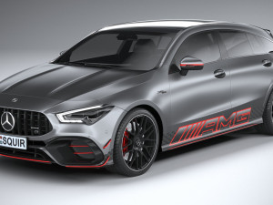 Mercedes-Benz CLA45 S AMG Shooting Brake 2024 3D मॉडल