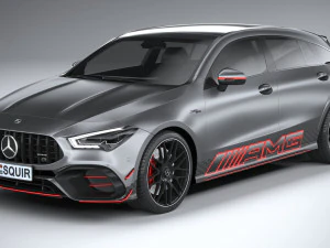 Mercedes-Benz CLA45 S AMG Shooting Brake 2024 3D Model