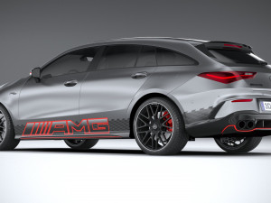 Mercedes-Benz CLA45 S AMG Shooting Brake 2024 3D मॉडल