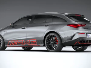 Mercedes-Benz CLA45 S AMG Shooting Brake 2024 3D Model