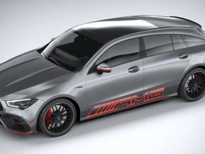 Mercedes-Benz CLA45 S AMG Shooting Brake 2024 3D Model