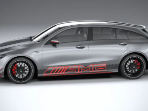 Mercedes-Benz CLA45 S AMG Shooting Brake 2024 3D Model