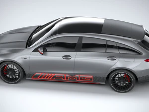 Mercedes-Benz CLA45 S AMG Shooting Brake 2024 3D Model