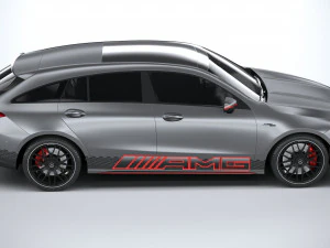 Mercedes-Benz CLA45 S AMG Shooting Brake 2024 3D Model