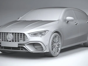 Mercedes-Benz CLA45 S AMG Shooting Brake 2024 3D Model