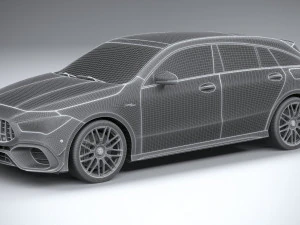 Mercedes-Benz CLA45 S AMG Shooting Brake 2024 3D Model