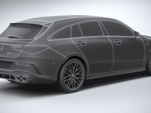 Mercedes-Benz CLA45 S AMG Shooting Brake 2024 3D मॉडल