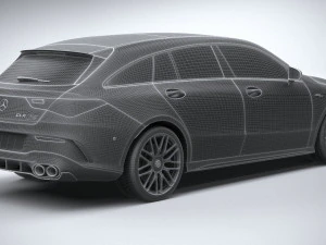 Mercedes-Benz CLA45 S AMG Shooting Brake 2024 3D Model
