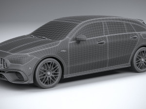 Mercedes-Benz CLA45 S AMG Shooting Brake 2024 3D मॉडल