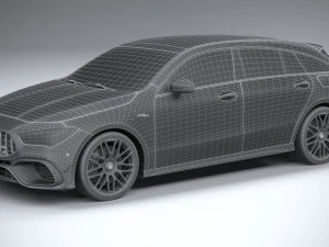 Mercedes-Benz CLA45 S AMG Shooting Brake 2024 3D Model