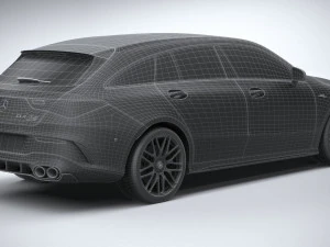 Mercedes-Benz CLA45 S AMG Shooting Brake 2024 3D Model