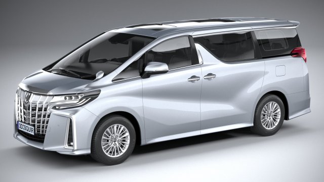 Toyota Alphard 2023 3D Model .c4d .max .obj .3ds .fbx .stl .blend 