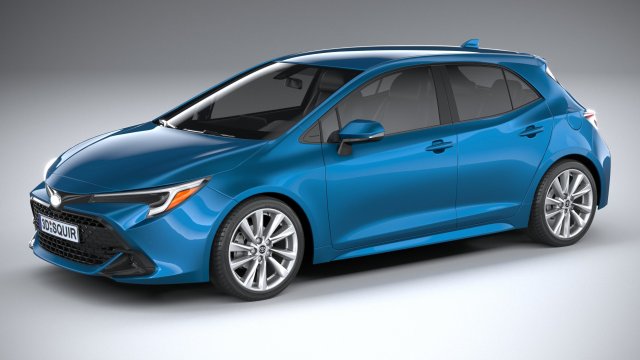 Toyota Corolla Hatchback 2023 3D मॉडल .c4d .max .obj .3ds .fbx .stl .blend 