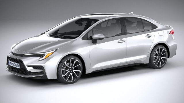 Toyota Corolla Sedan HSE 2023 Modello 3D .c4d .max .obj .3ds .fbx .stl .blend 