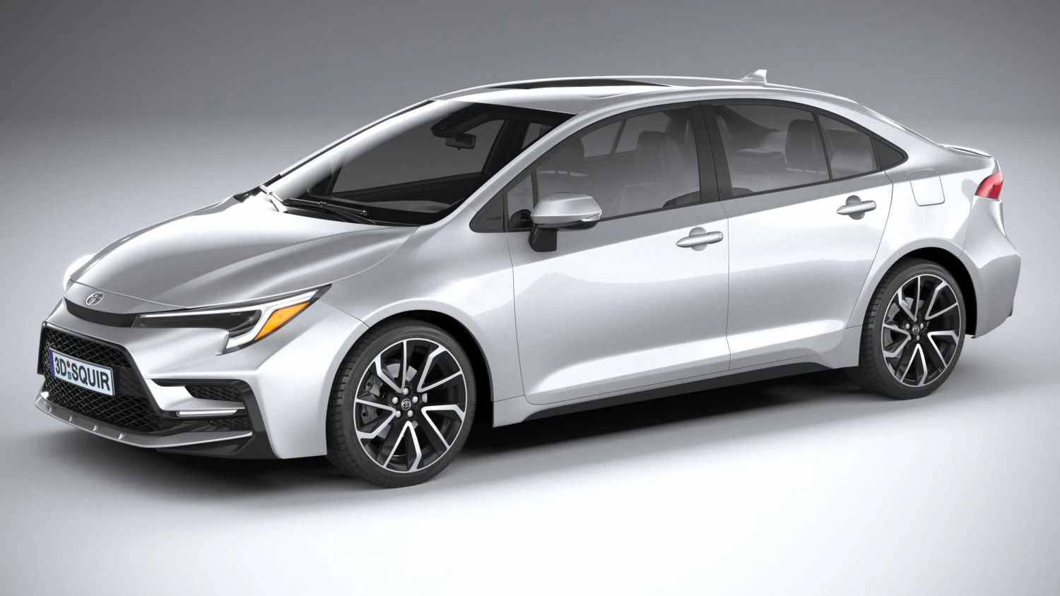 Toyota Corolla Sedan HSE 2023 3D Model .c4d .max .obj .3ds .fbx .stl .blend 