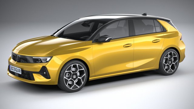 Vauxhall Astra 2022 3D मॉडल .c4d .max .obj .3ds .fbx .stl .blend 