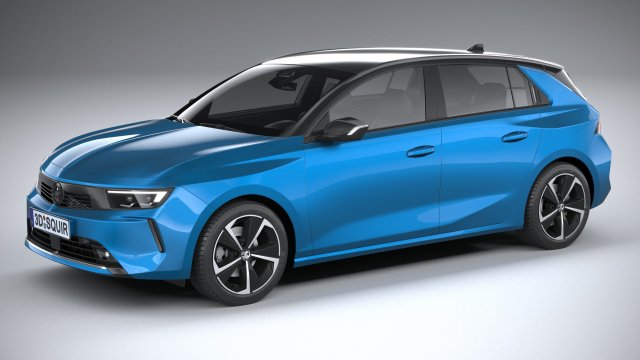 Vauxhall Astra Basic 2022 3D-Modell .c4d .max .obj .3ds .fbx .stl .blend 