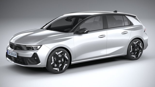 Vauxhall Astra GSE 2022 3D Model .c4d .max .obj .3ds .fbx .stl .blend