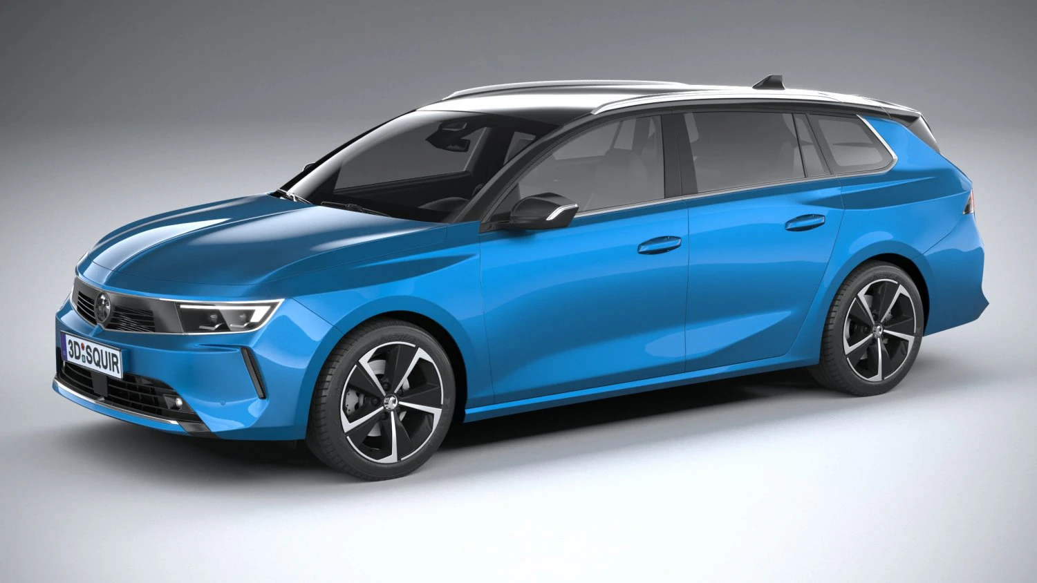 Vauxhall Astra Sports Tourer Basic 2022 3D Model .c4d .max .obj .3ds .fbx .stl .blend 