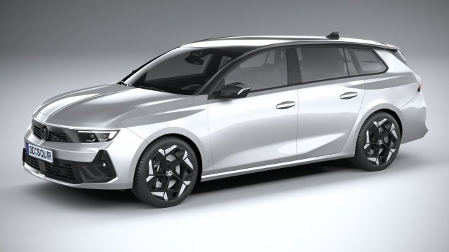 Vauxhall Astra Sports Tourer GSE 2022 3D Модель .c4d .max .obj .3ds .fbx .stl .blend 