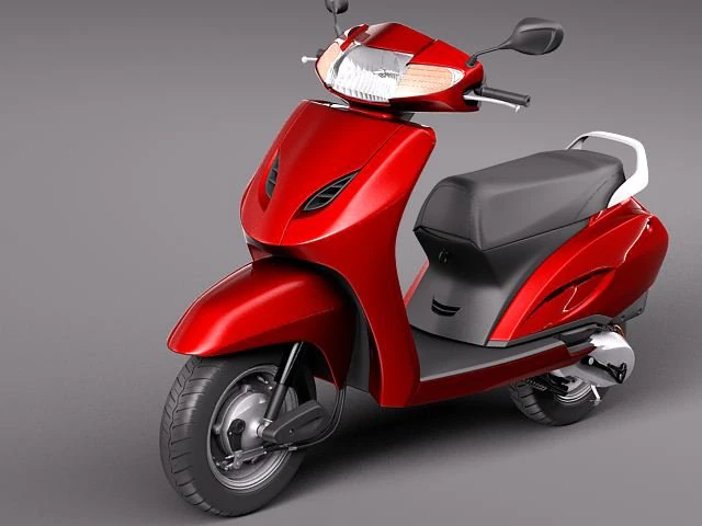 Honda Activa 2012 3D Model .c4d .max .obj .3ds .fbx .stl .blend