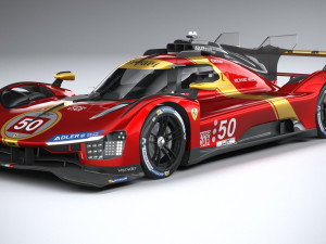 Ferrari 499P Racecar 2023 Modelo 3D