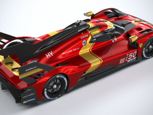 Ferrari 499P Racecar 2023 Modelo 3D